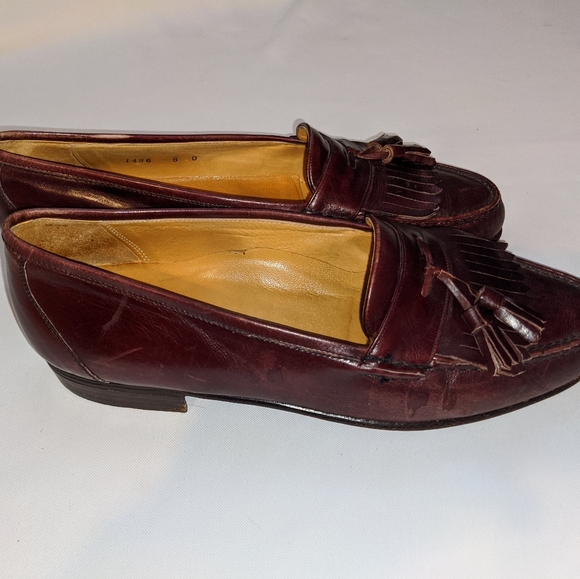 Cole Haan Penny Loafers Kilted Fringe w/tassels 8 - Picture 1 of 8